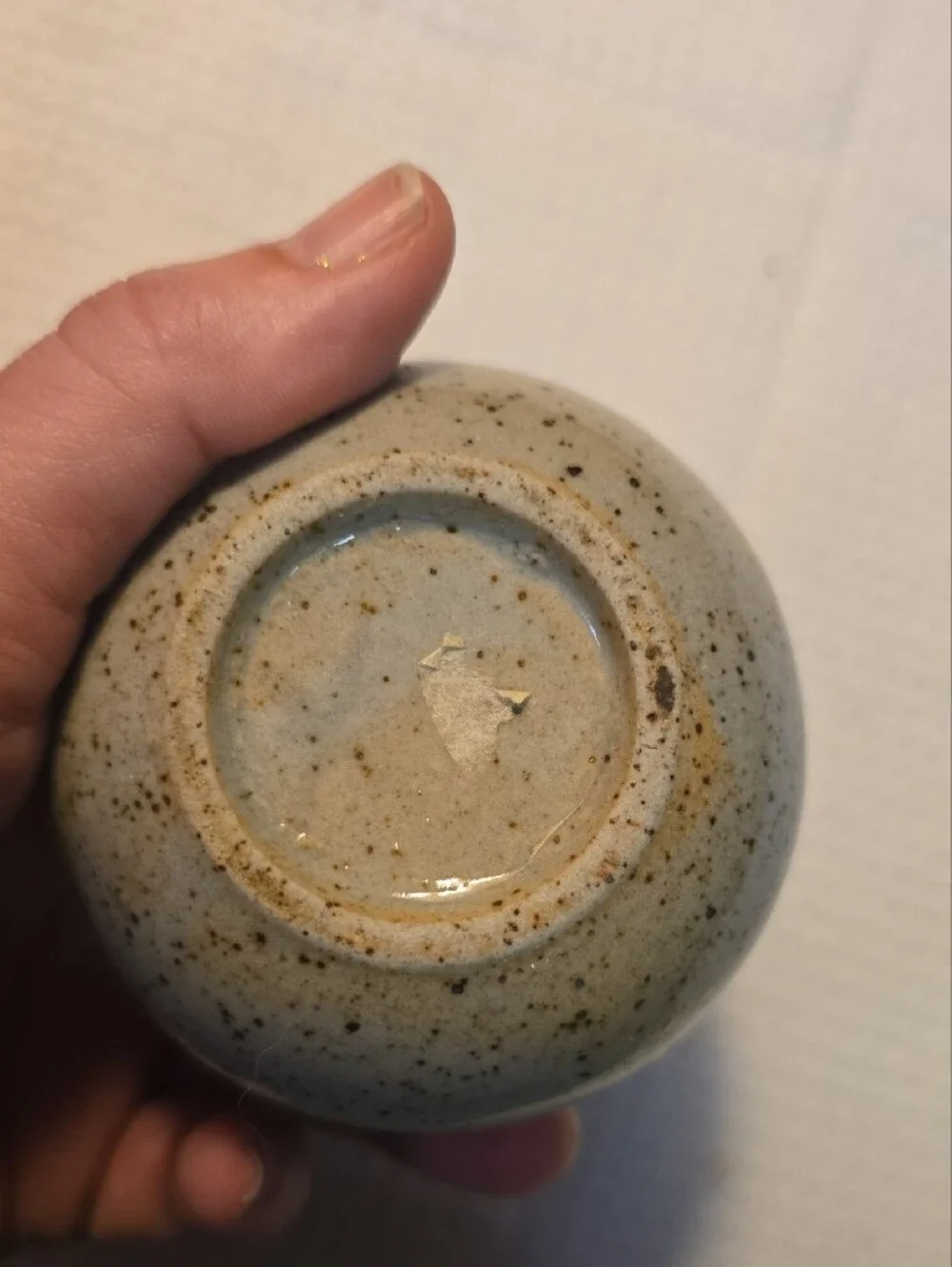 Takahashi Speckled Ceramic Bud Vase & Cup Set, Tiny Flower Herb Details